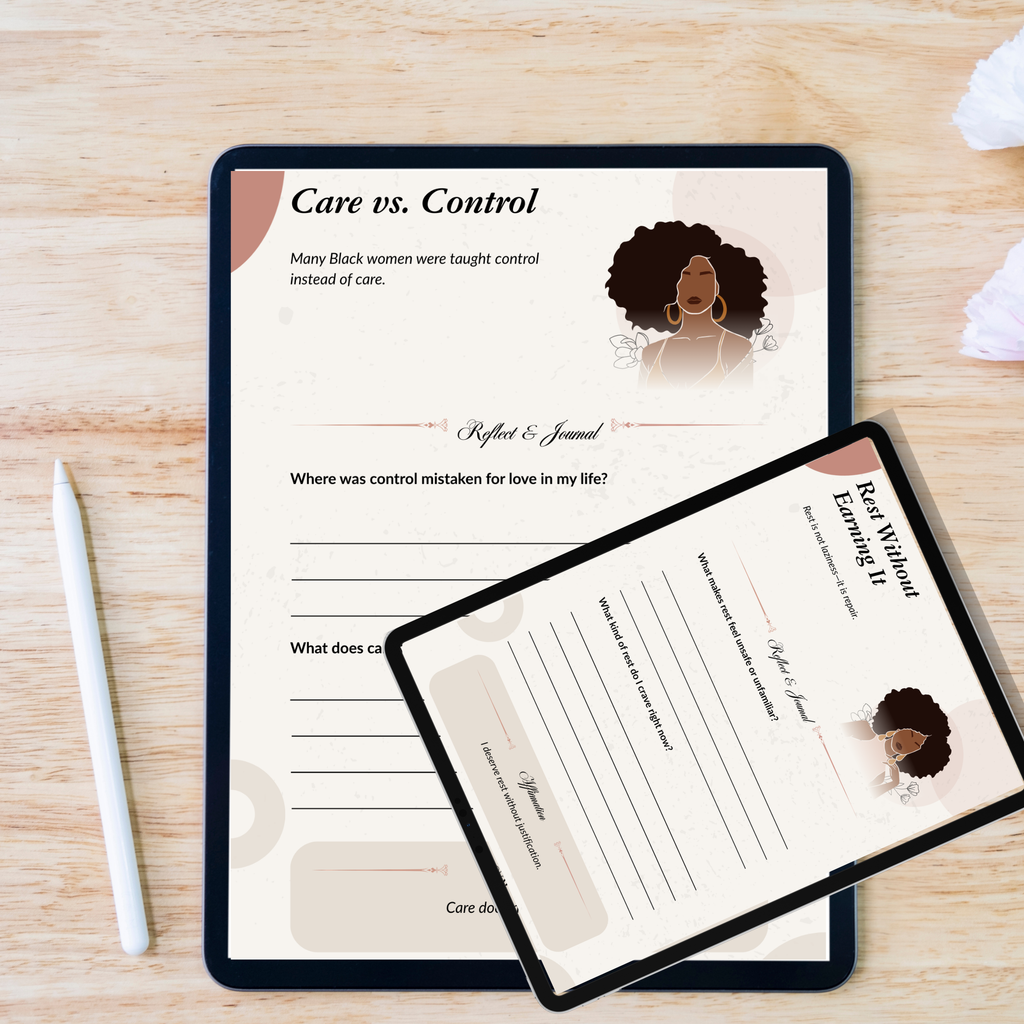 Self Guided Journal for Black Women | Shadow Work Journal | Self Reflection Workbook | Mental Health Journal | Printable Digital Download