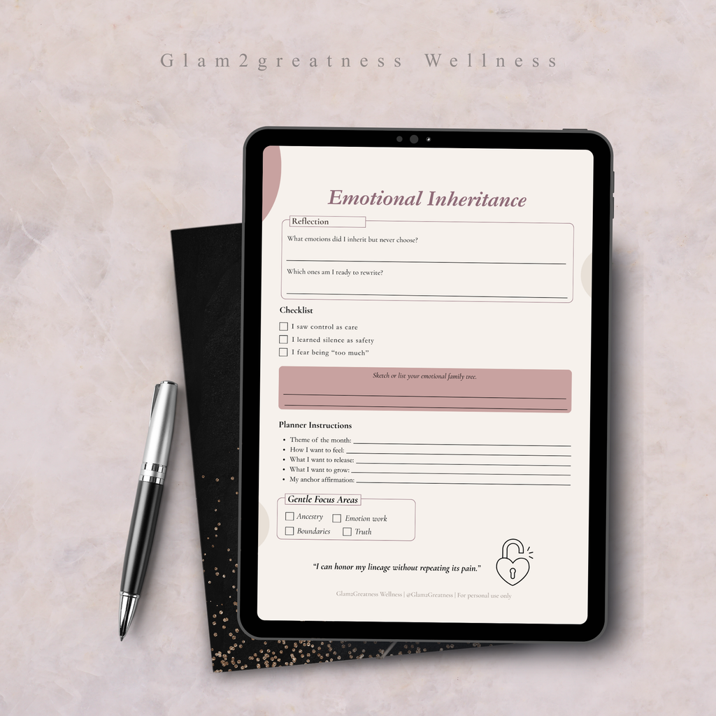 Healing Planner for Women | Intergenerational Trauma Workbook | Self Reflection & Shadow Work Journal | Soft Life Self Care Planner PDF | Printable Digital Download