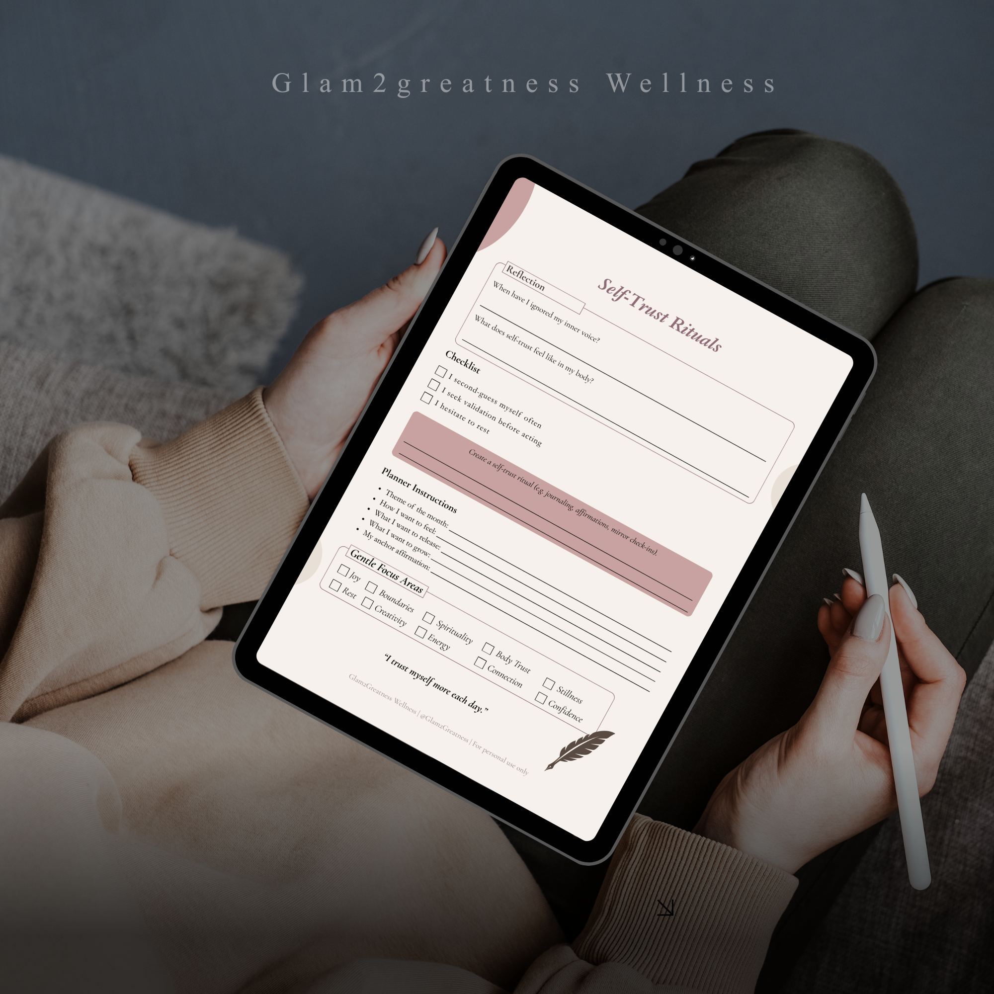 Healing Planner for Women | Intergenerational Trauma Workbook | Self Reflection & Shadow Work Journal | Soft Life Self Care Planner PDF | Printable Digital Download
